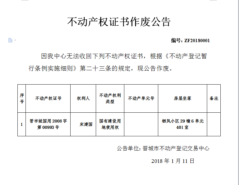 不动产权证作废公告（五十三）(图1)