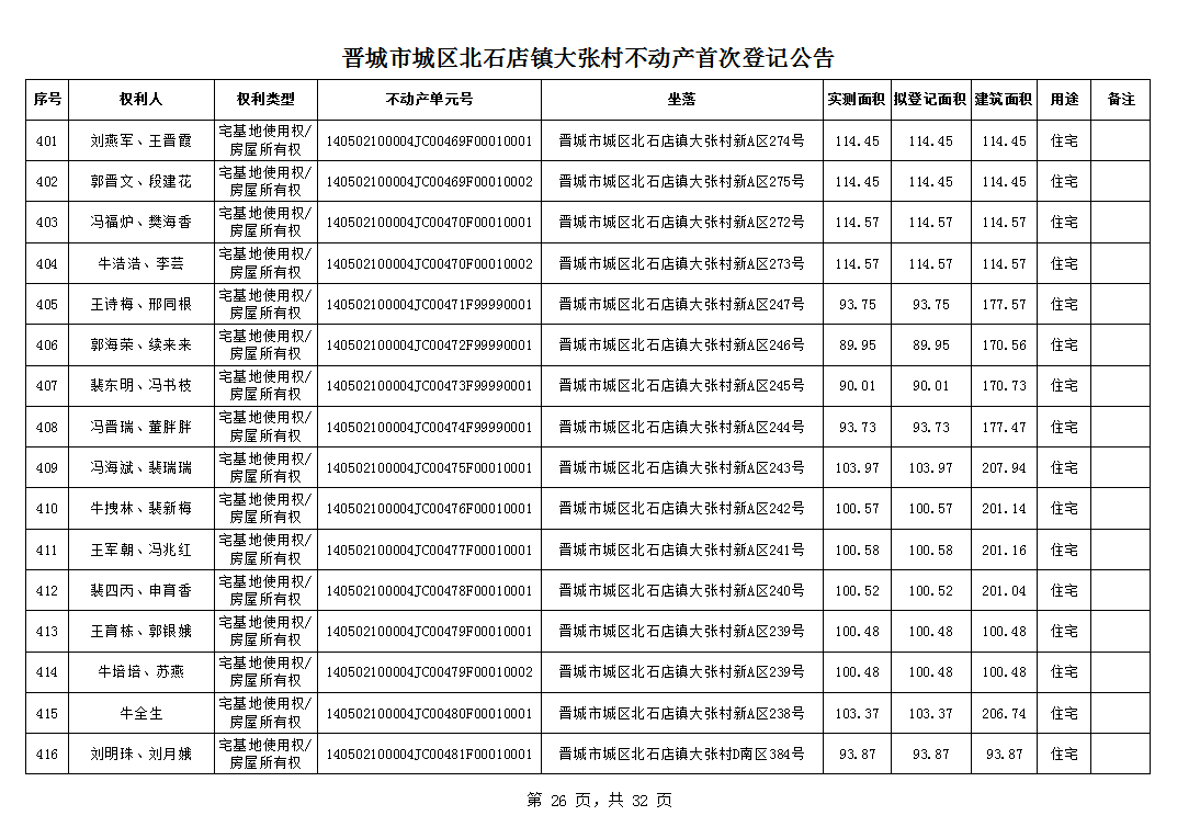 不动产首次登记公告（一百零一）2024023(图27)